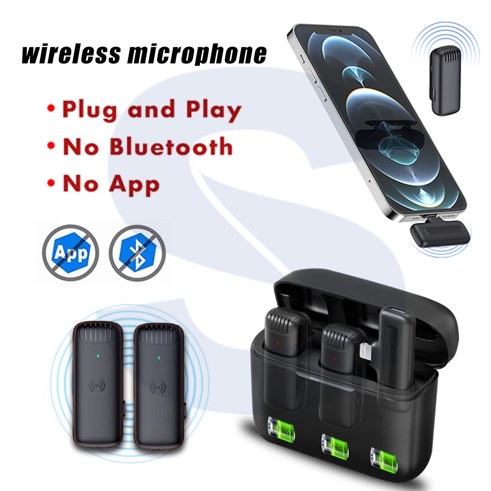 New model Wireless Microphone with Charging Box Video Wireless Lavalier