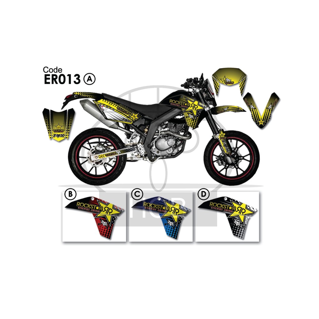 Mle Xtmr 200 Scrambler Sticker Stripe Shopee Malaysia