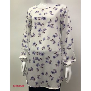 Nayla Z Baju  Blouse  Flora design Long sleeve Lengan 