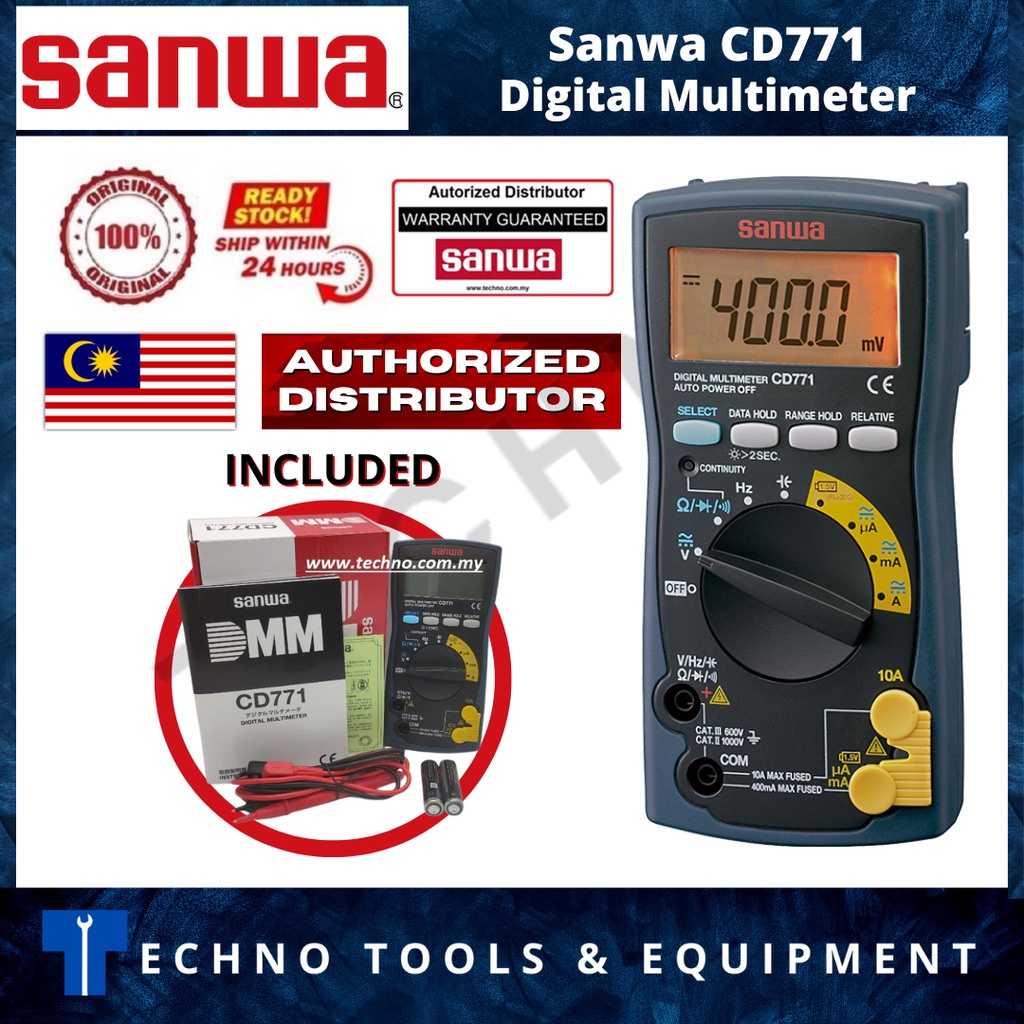 Sanwa CD771 Digital Multimeter Shopee Malaysia