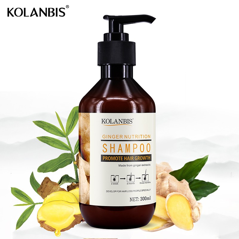 Ginger Hair Growth Shampoo Anti Hair Loss Cleansing Oily Hair Cure
