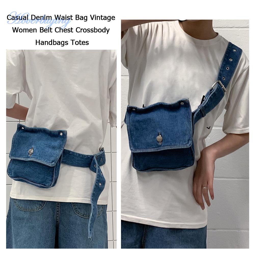 denim waist bag