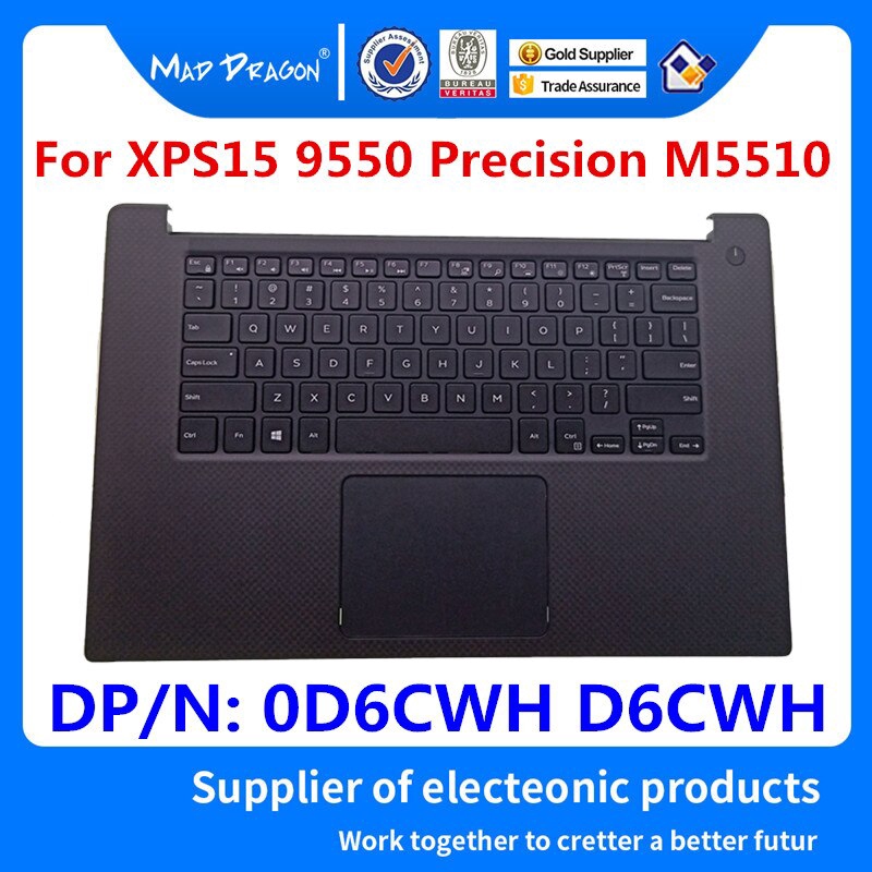 Laptop Palmrest Touchpad Assembly Dell Xps 15 9550 M5510 0d6cwh D6cwh Us Keyboard Gdt9f Speakers Tx47w Shopee Malaysia