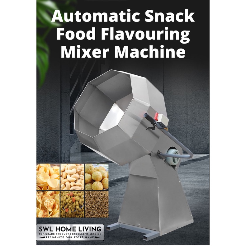 Food Flavour Seasoning Mixer Machine Octagonal Flavouring Mixing Snack Chips Biscuit Seasoner Mesin Pengadun Perisa