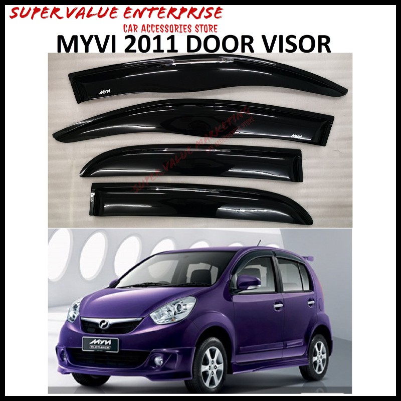 Perodua Myvi 2011 Door Visor Move Design 10cm Air Press Door Visor