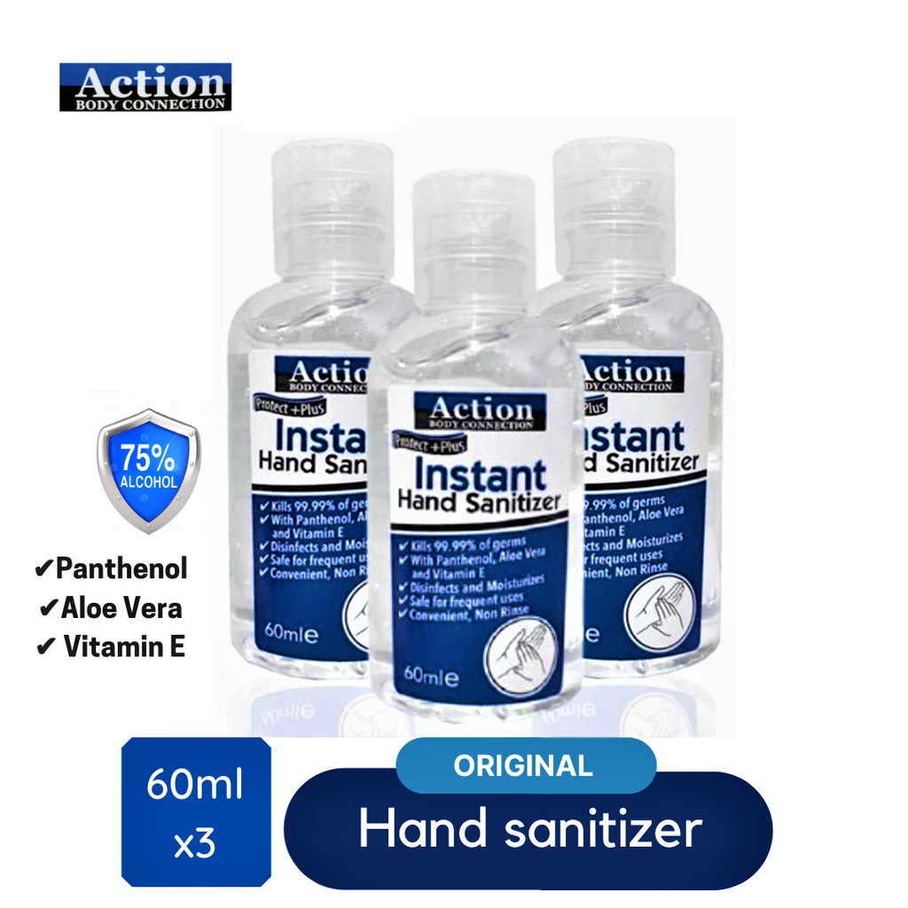 Buy Free Shipping Action Sanitizer Pack Special 3 X 60ml Gel Pembasmi Kuman Moh Approve 75 Alcohol Seetracker Malaysia