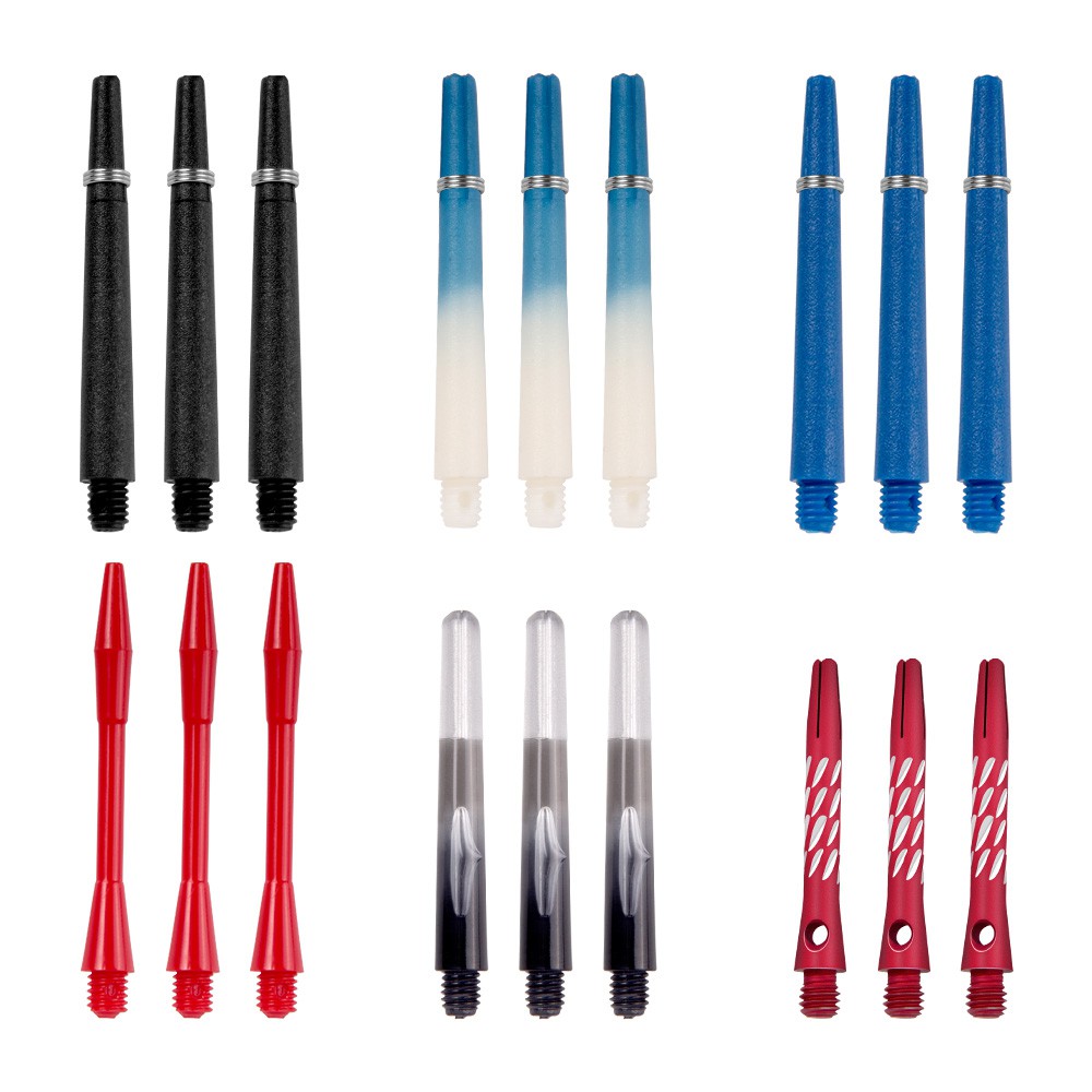 18 Pieces Transparent 2BA Thread Dart Shafts and Dart Flights 3 Mix Colors 