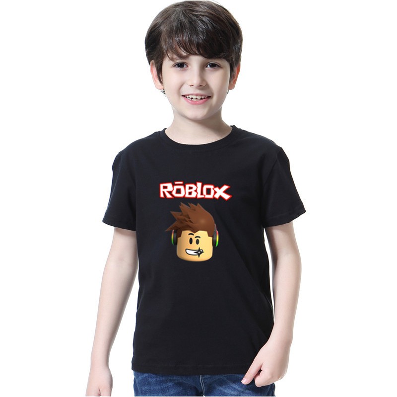 2018 Summer Boys Roblox T Shirt Short Sleeve Children Cartoon Tee - 2018 summer boys t shirt roblox stardust ethical cotton t shirt