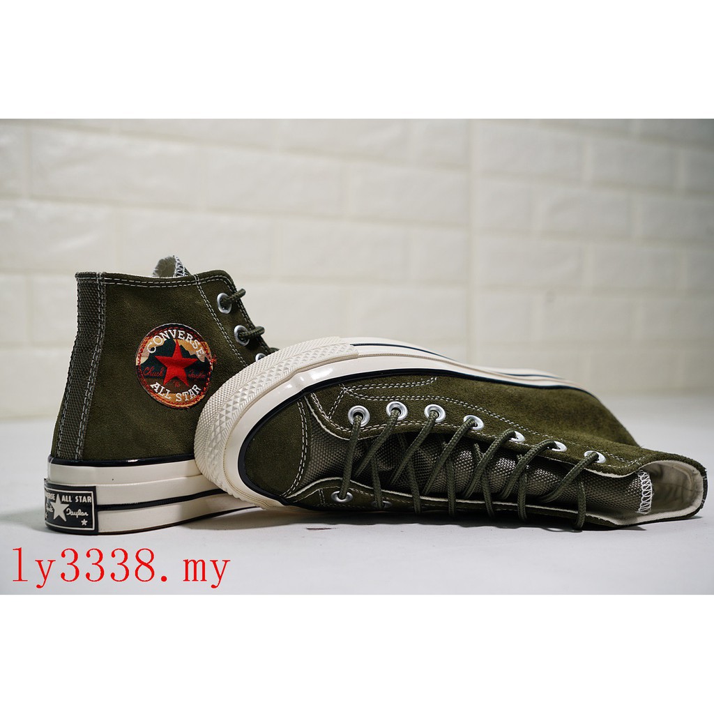 converse army green high tops