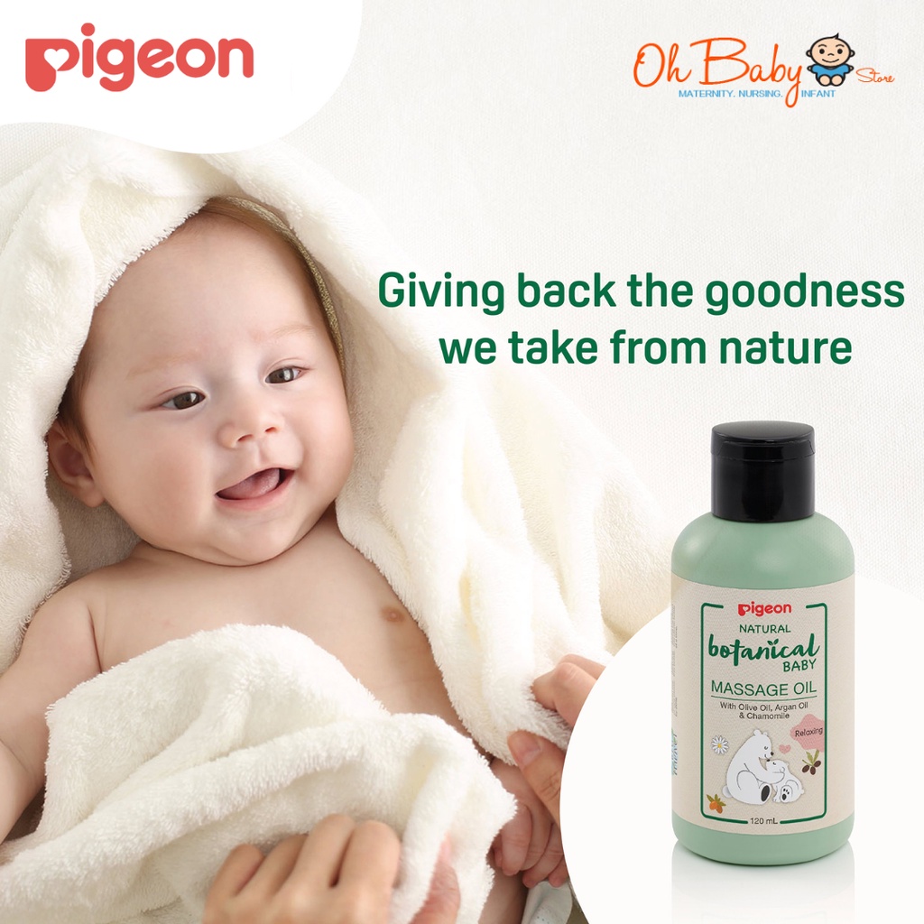 Pigeon baby massage store oil