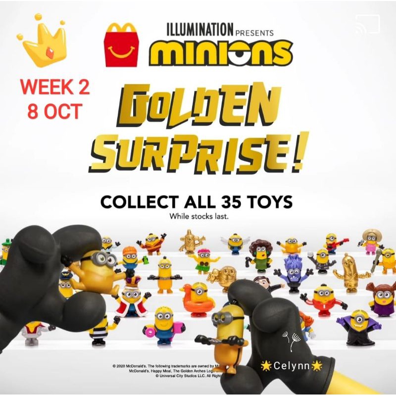 Ready Stock Week 1 2 3 4 5 6 Minions Mekdi Mcdonalds Mcd Mcdonald S Happy Meal