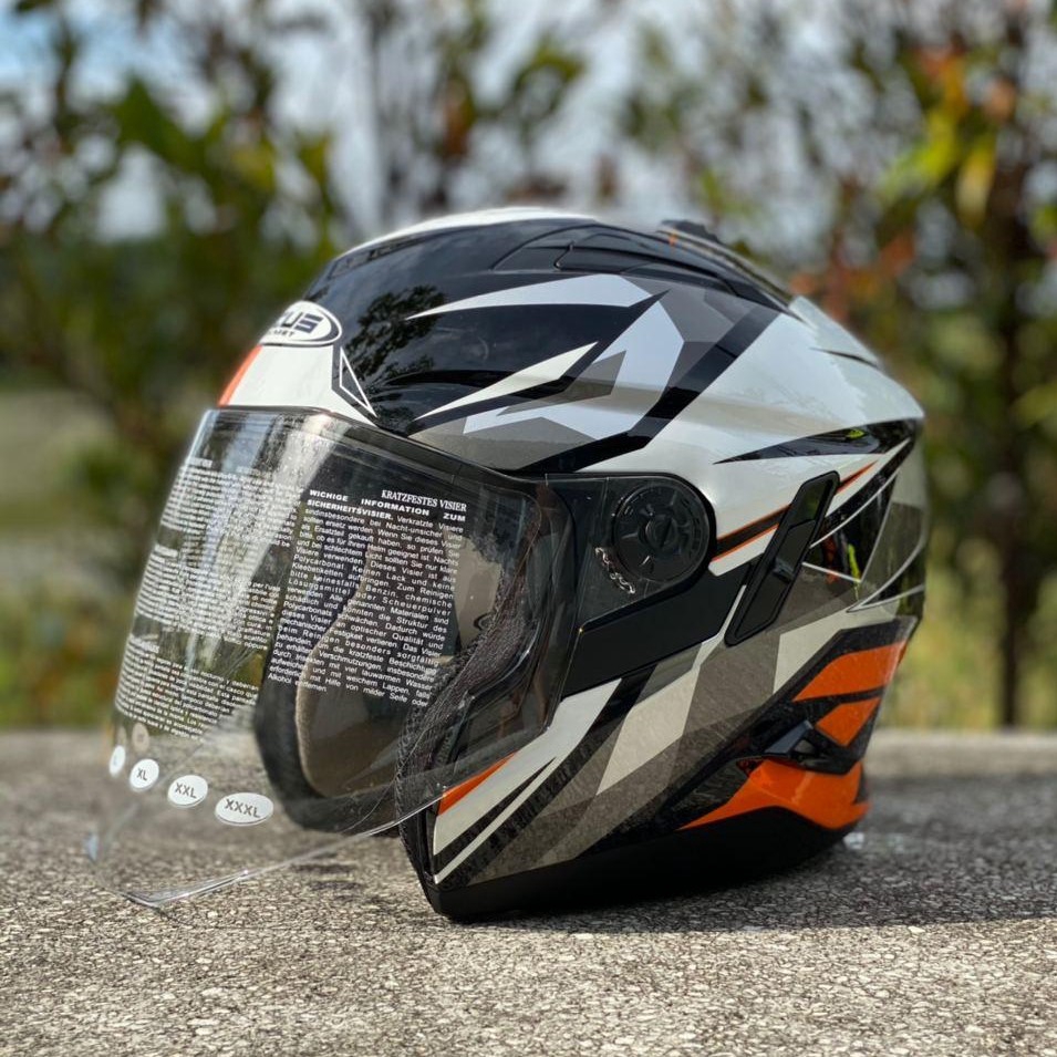 Zeus Helmet ZS613 “2 in 1” Open Face DOUBLE VISOR Helmet READY STOCK GJ613 Shopee Malaysia
