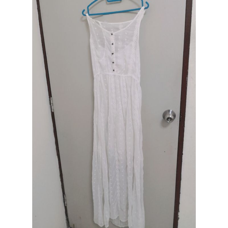 white ivory maxi dress