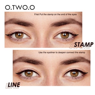 O.TWO.O Stamp Eyeliner 2 in 1 Eyeliner Black Double Head Waterproof Eyeliner Pencil Eye Makeup eyeliner stamp eyeliner #5