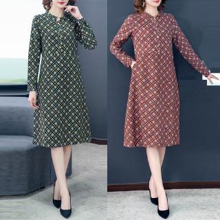 Muslimah Labuh  Baju  Midi Dress Loose Long Sleeve Plus  Size  