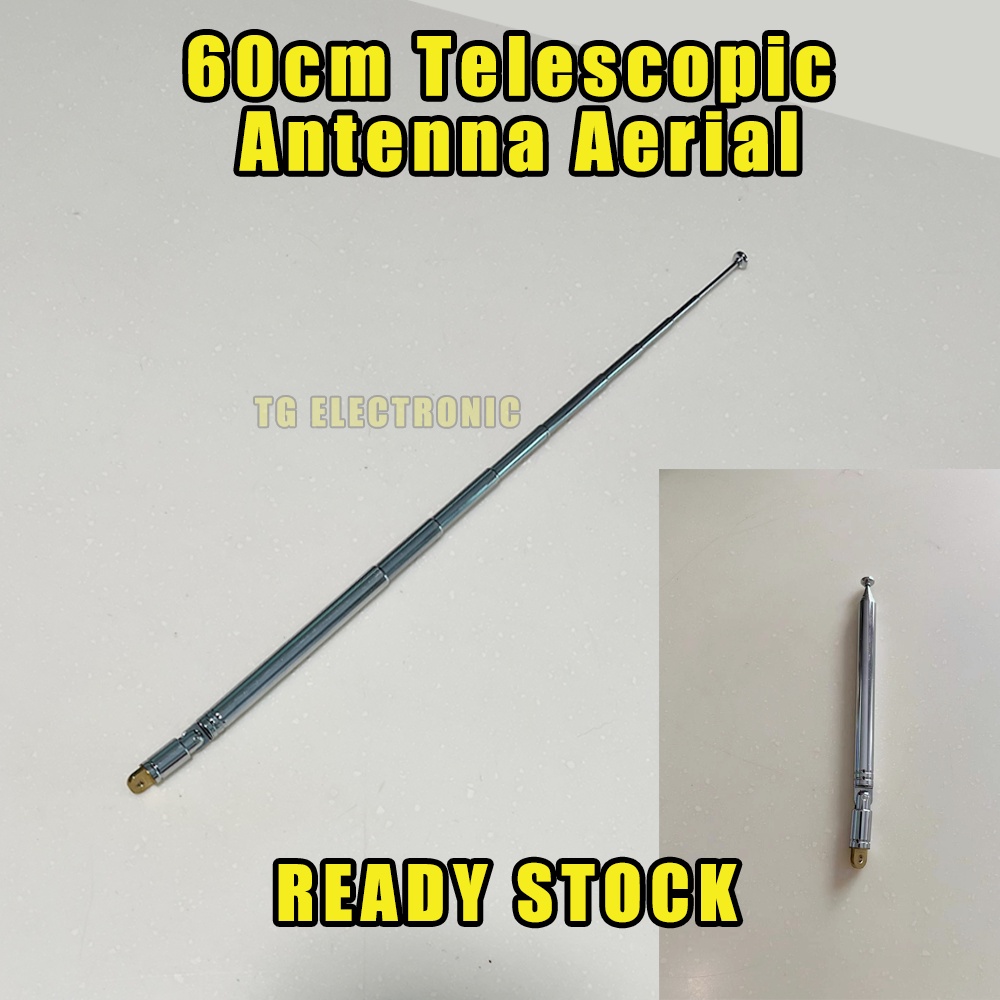 8 Sections Telescopic Antenna Aerial For Radio Tv Fm Am 60cm Shopee Malaysia 8966