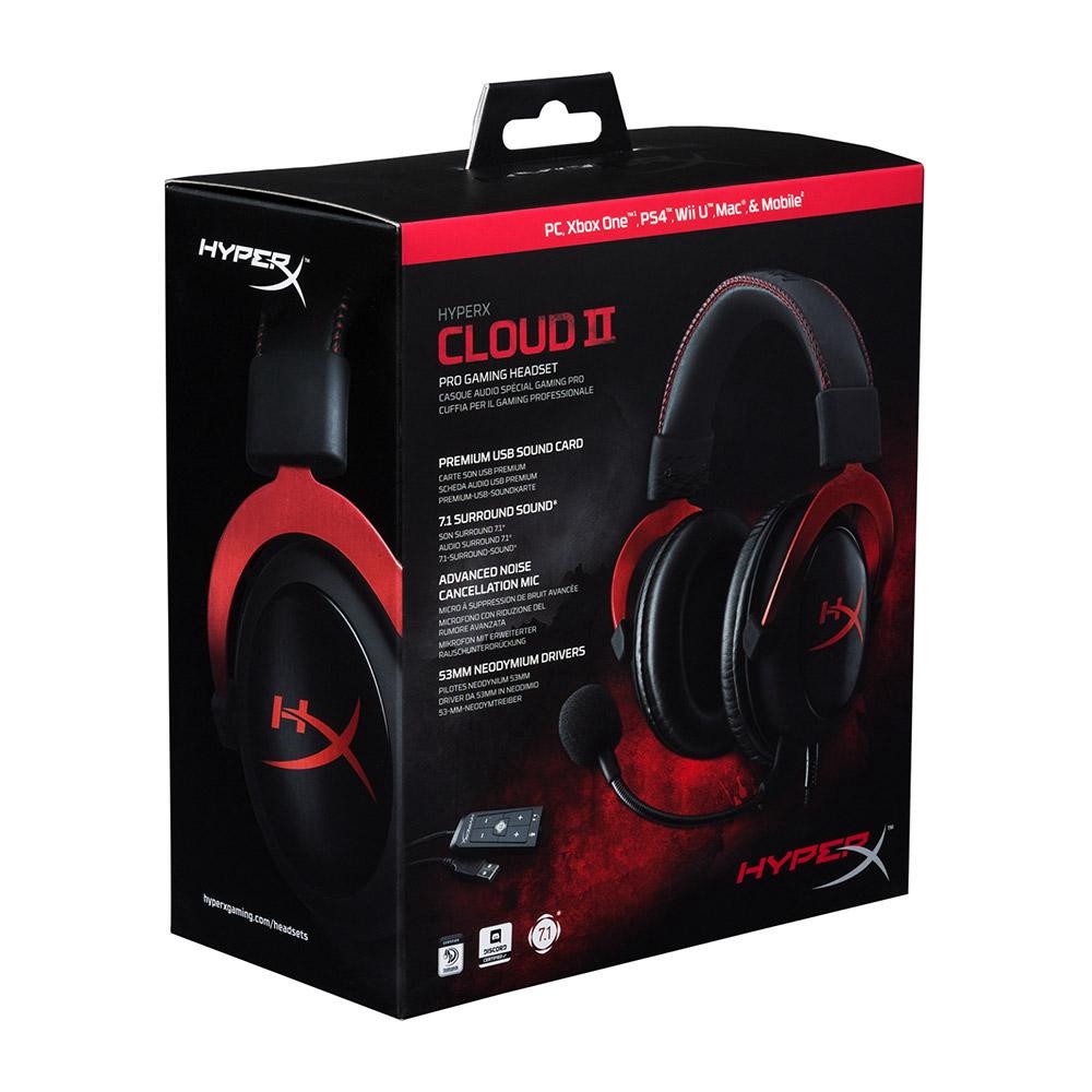 HyperX Cloud II Gaming Headset for PC, Xbox One, PS4, Wii U KHXHSCPRD