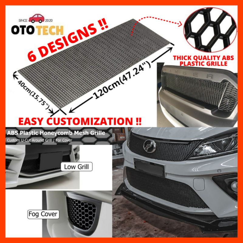 Universal Grille Bumper Kereta Easy Custom Mesh Honeycomb Grille Vent ...