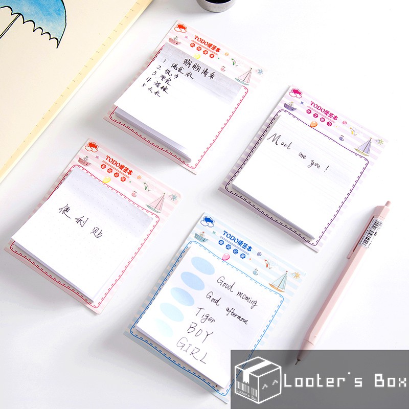 Basic Plain White To Do Memo Pad Sticky Note K Shopee Malaysia