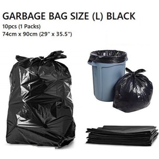 Garbage Bag Size L / Plastik Sampah Size L 10pcs/pkt | Shopee Malaysia