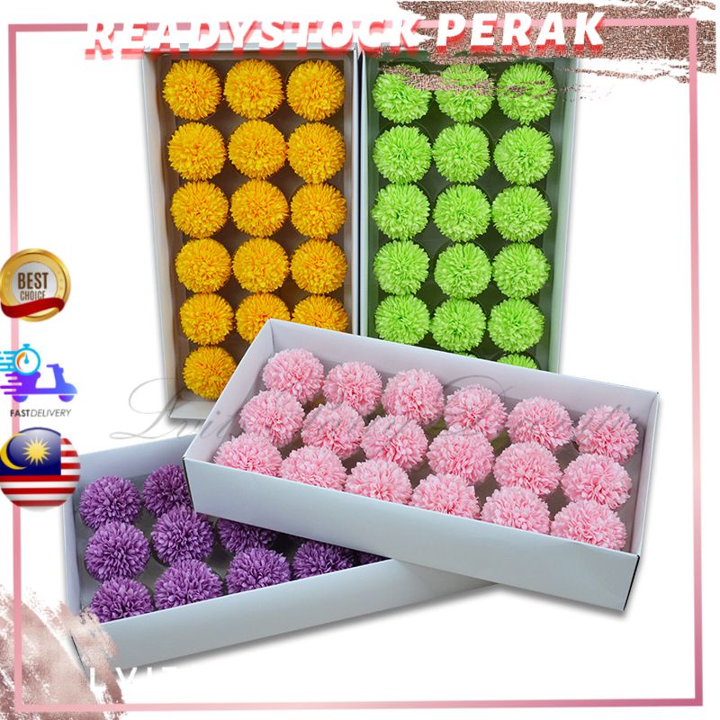 Readystock 1pcs Big Giant Pompon Mum Pot Mum Pingpong Chrysanthemum Soap Flower Head 巨型乒乓菊花头香皂花永生花 Shopee Malaysia