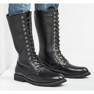 Fashion Man Boots Rivet Combat Boots Male Punk Style Goth Biker Shoes Casual Luxury Leather Motorcycle Boots Men Army B Shopee Malaysia