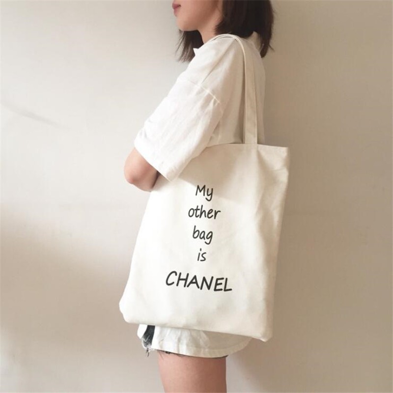 printed canvas tote bag