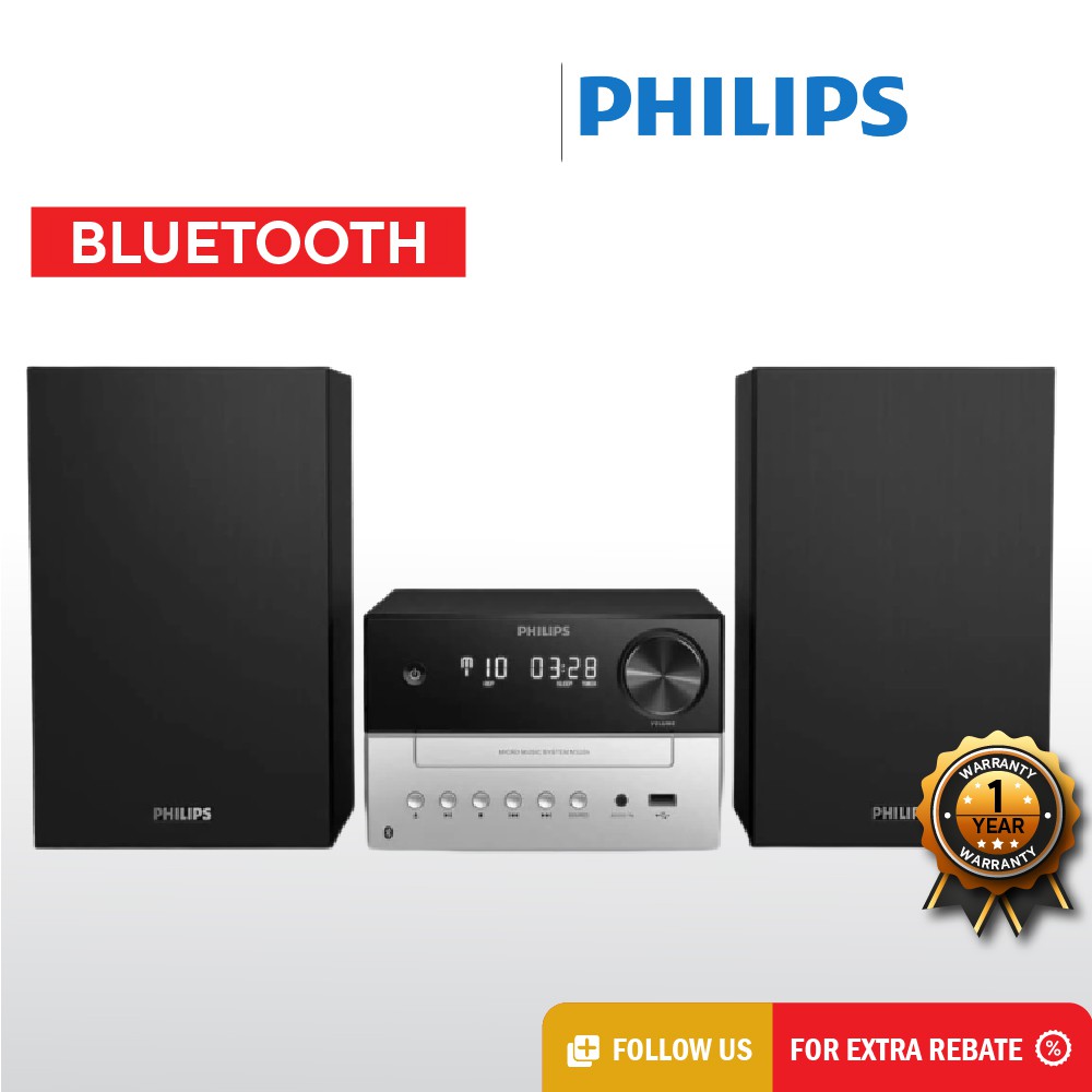 Philips Micro Music System TAM3205 TAM3205/12 Mini Hifi USB MP3 (3.5mm ...