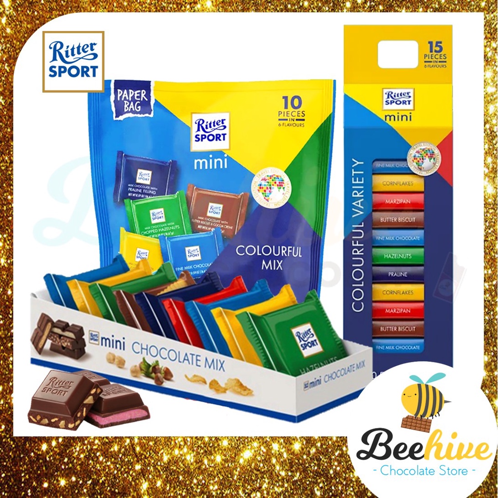 Ritter Sport Mini Mix Chocolate 150g 500g [Individual Pack] Shopee
