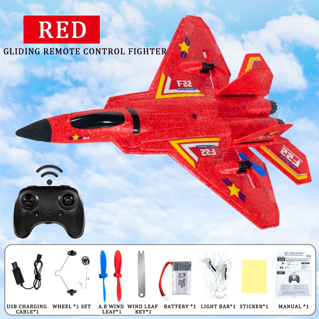 (2 Batteries)RC Plane Remote Control Airplane Throwing Foam Plane With