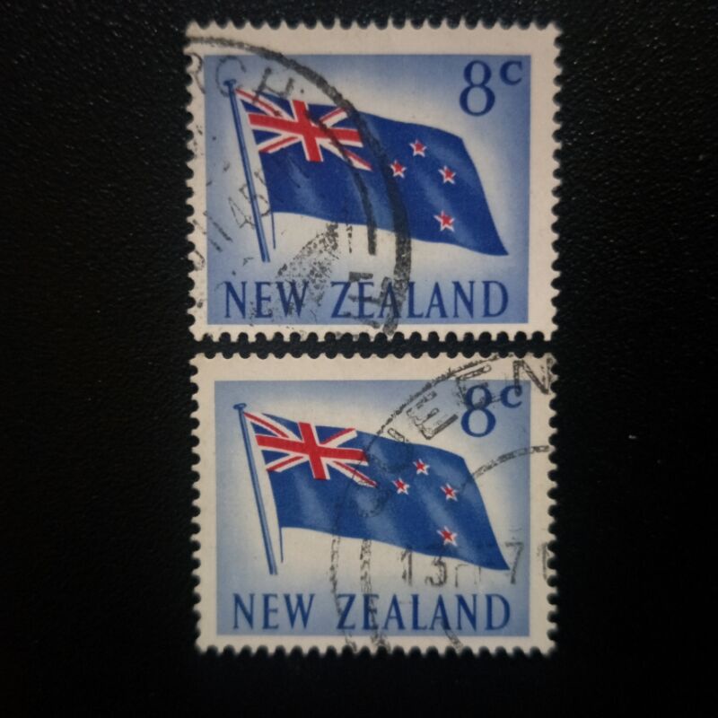 1967 Stamp New Zealand-Unique Used Stamp-8c Flag Pictorial Definitive Stamp Series 