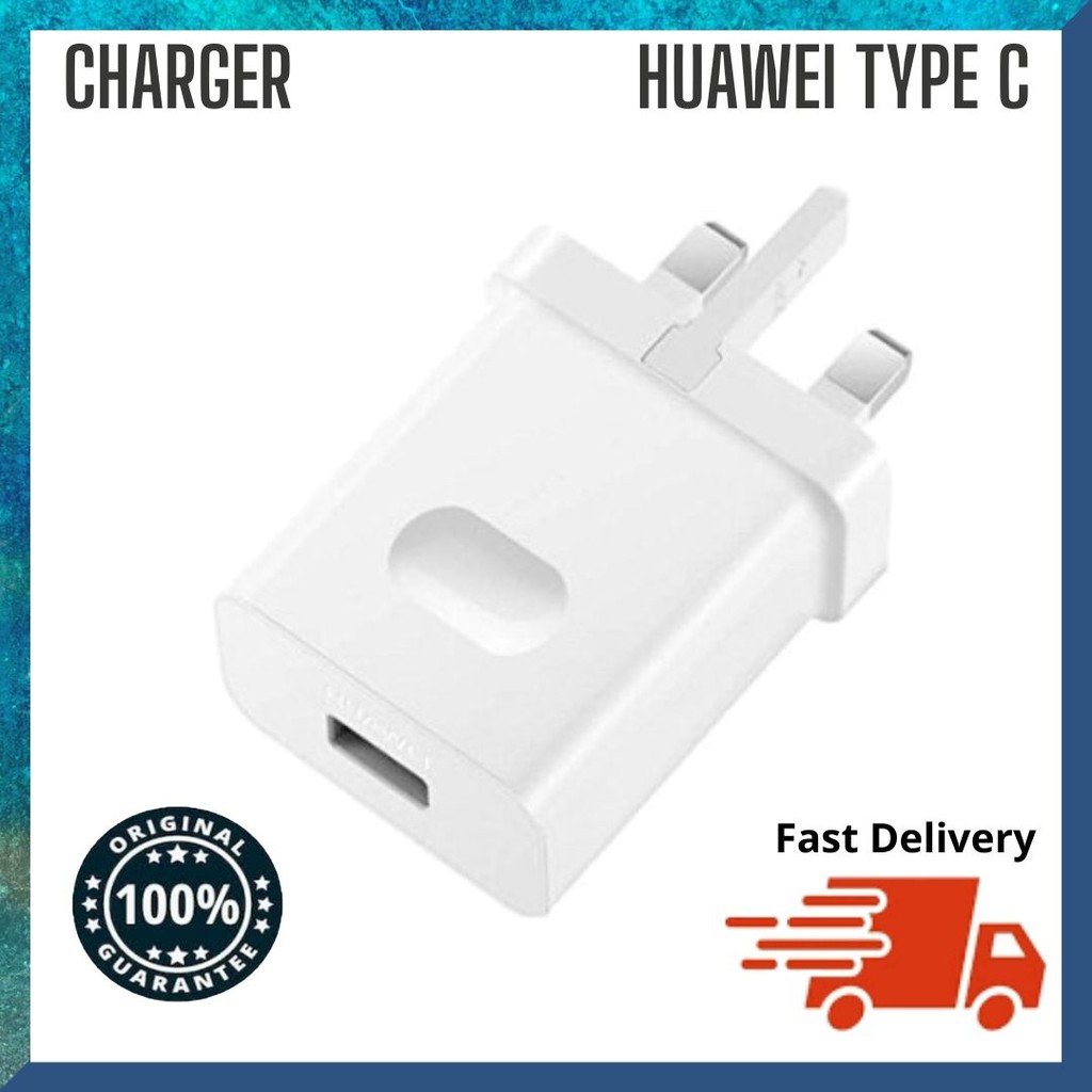 [READY STOCK] 100 Original HUAWEI SuperCharge Fast 3 PIN Plug 5A 40W Type C Cable For HUAWEI