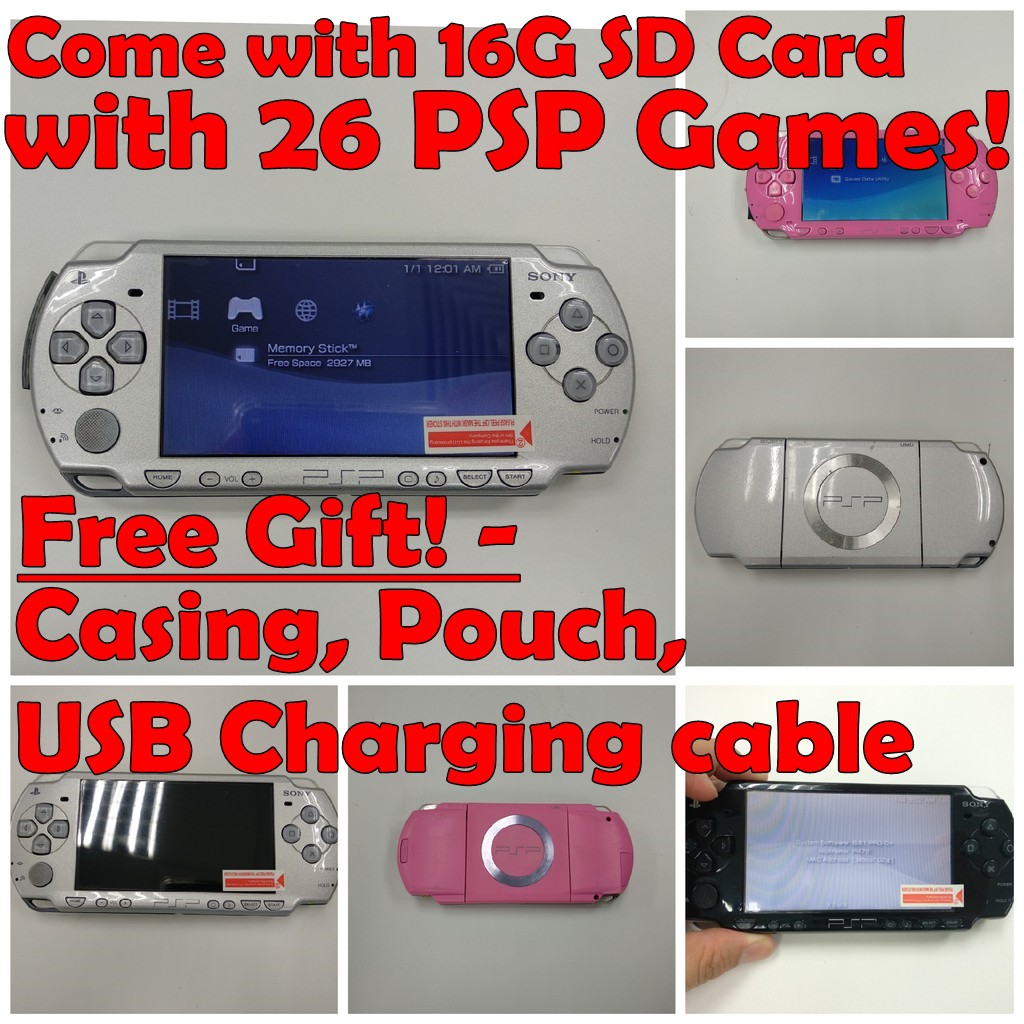 Sony Psp With 16g Memory Card Used Ready Stock Full With Popular Games Shopee Malaysia
