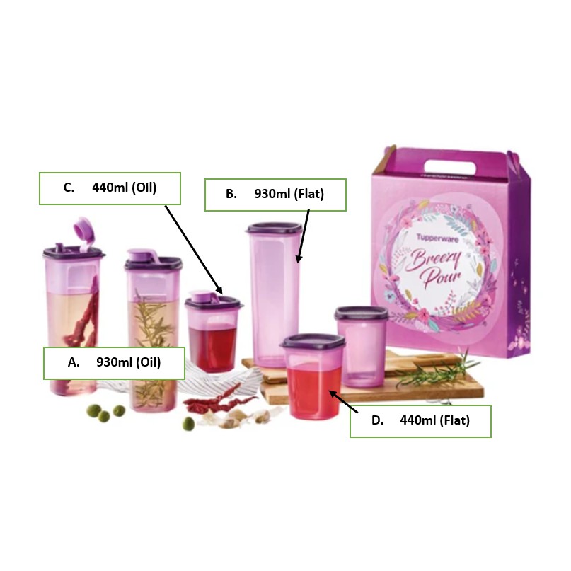 Ready stock! Original TupperwareBrands Breezy Pour Set can buy loose and 100% Orginal