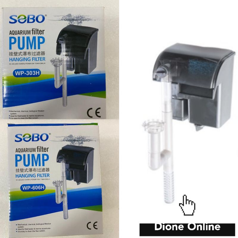 (Msia Plug) SOBO Aquarium Hanging Filter WP303H WP606H Fish Tank Hang
