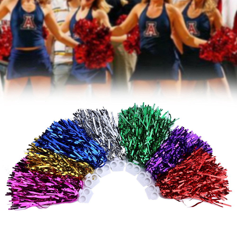 6Pcs Cheerleader Poms Squad Cheer Sports Dance | Shopee