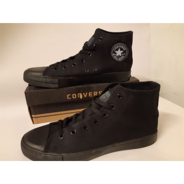 converse all black high cut