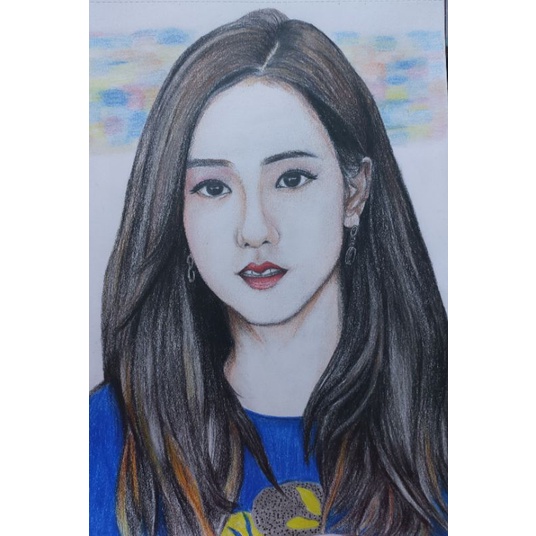 Jisoo Kim Jisoo Snowdrop Blackpink portrait drawing + FREE frame ❤️