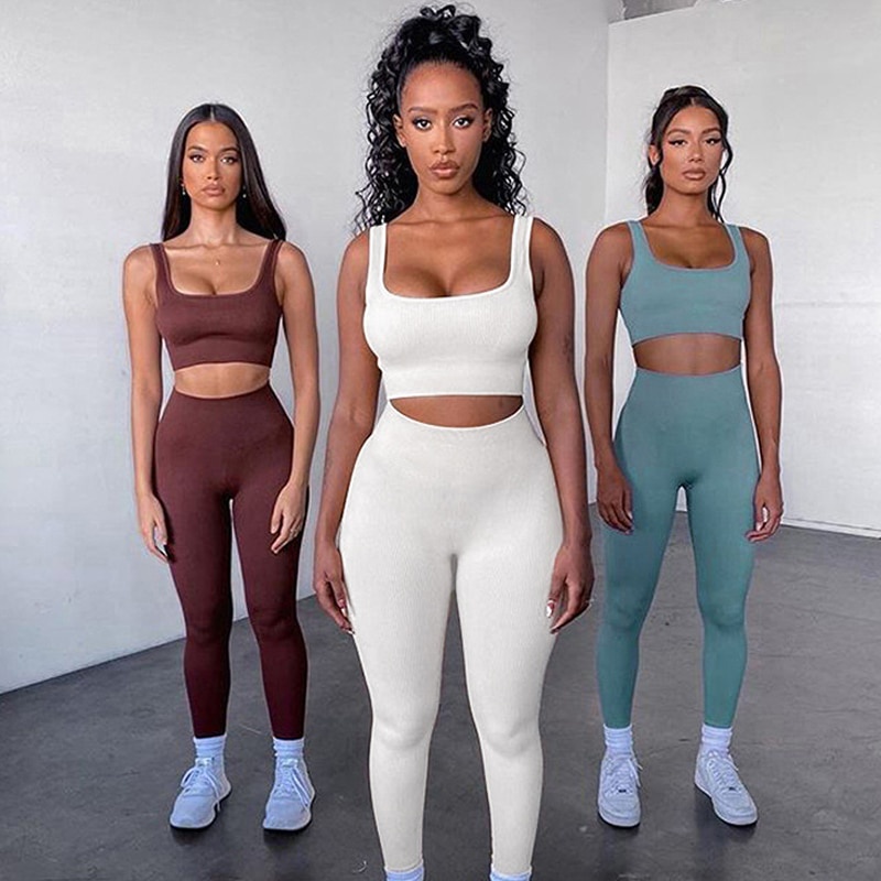 2022 Seamless Yoga Set Workout Clothes For Women Sport Set Gym