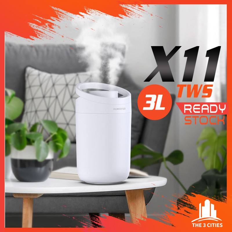 Mini X11 3000ml Dual Mist Air Humidifier Air Diffuser Purifier Atomizer