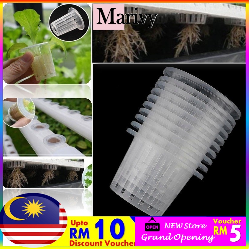thumbnail image 2 of Net Cups 10 Pack - 2 Inch Mesh Net Pots For Hydroponics, Aeroponics, And Plant Growing Tower Garden Supplies 2 of 13