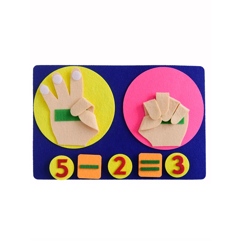 Kid Montessori Toys Felt Finger Number Math Children Counting Addition Subtraction Puzzle Toddler Early Learning Toy