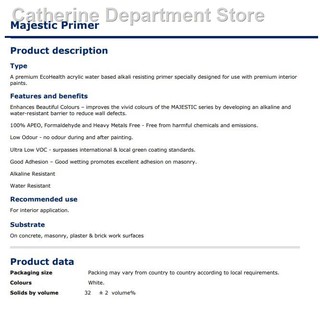 Jotun Majestic Primer Wall Sealer Cat Undercoat Dalam Jotun Majestic Primer Wall Sealer Cat Undercoat Dalam