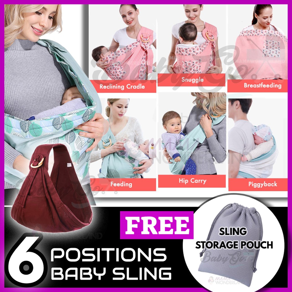 newborn ring sling positions