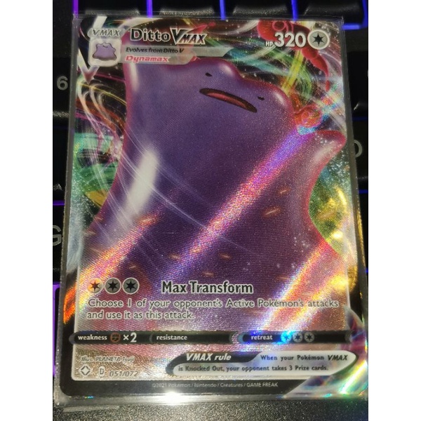 Colourless Type Pokemon Card Vmax Ditto Vmax 051 072 Shining Fate Singles Shopee Malaysia