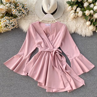 korean style women ladies chiffon shirt blouse baju baju wanita lengan