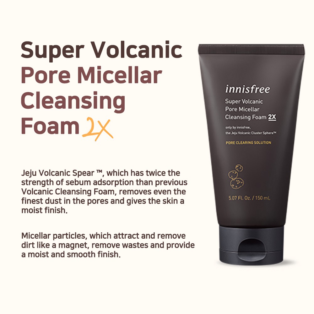 super volcanic pore micellar cleansing foam