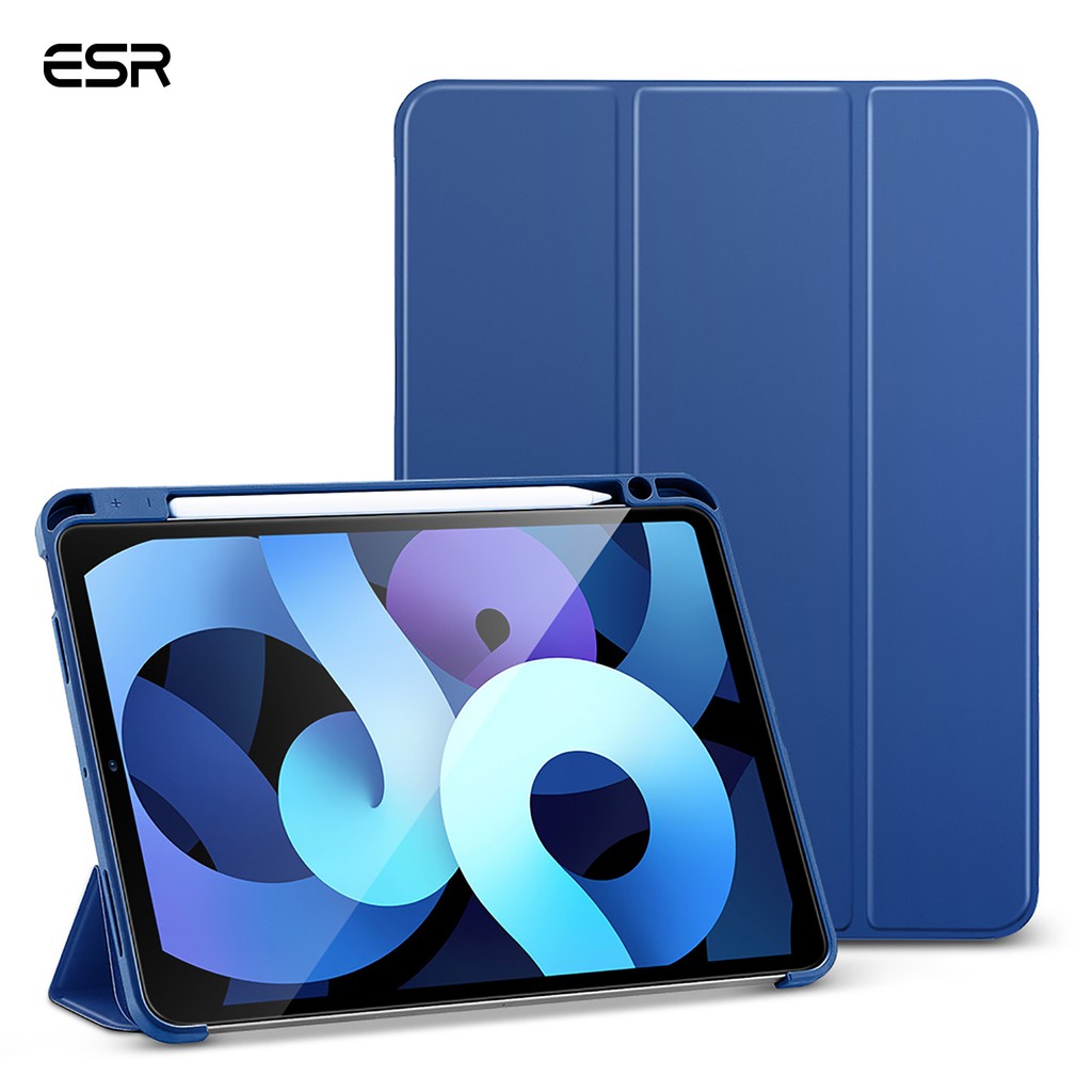 Esr For Ipad 8th Ipad Air 4 Ipad Pro 11 12 9 2020 2021 Case With Pencil Holder Pad Casing Rebound Pencil Ipad Case With Soft Flexible Tpu Back Cover Auto Sleep Wake And