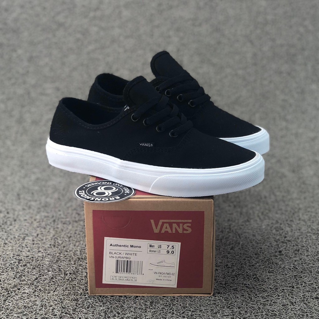 vans authentic black white waffle dt