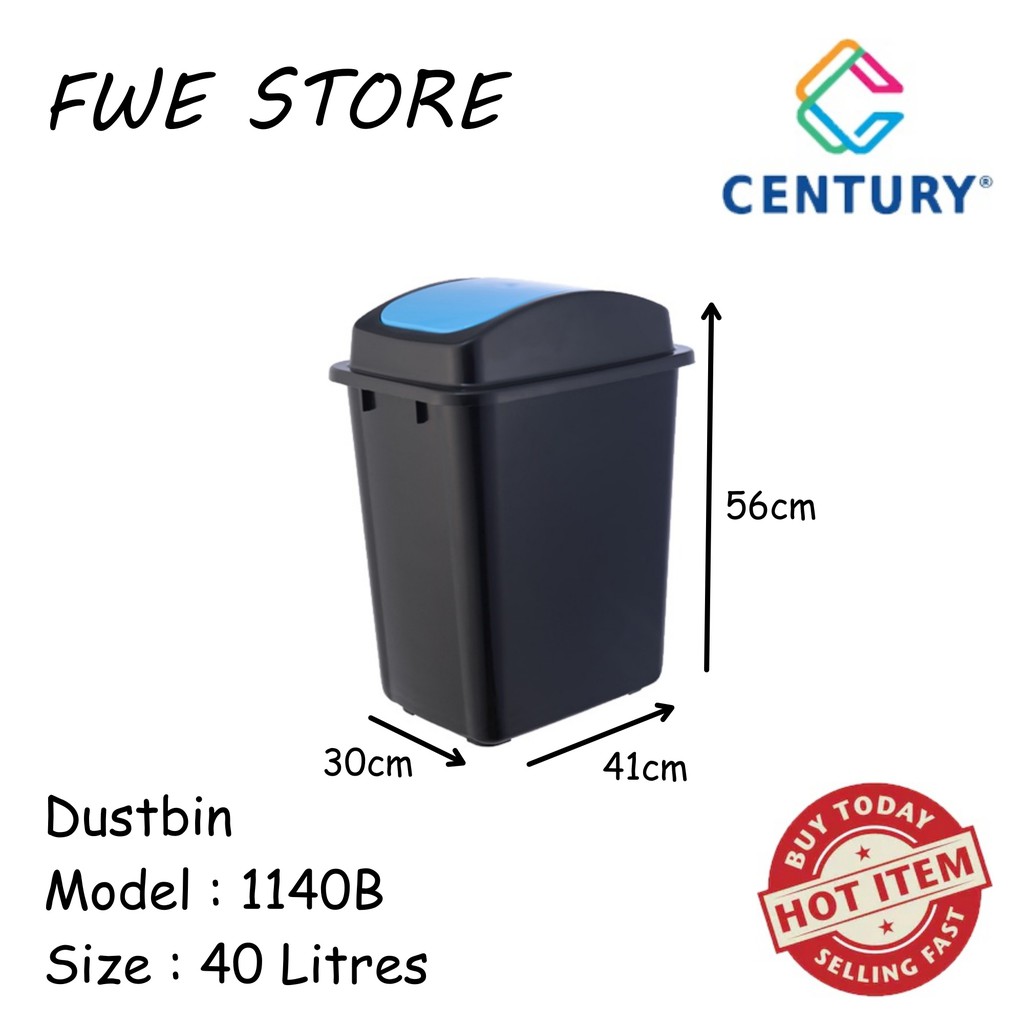 Century Flip Top Dustbin Random Colour 1140B 40 Litres (FOR HOME